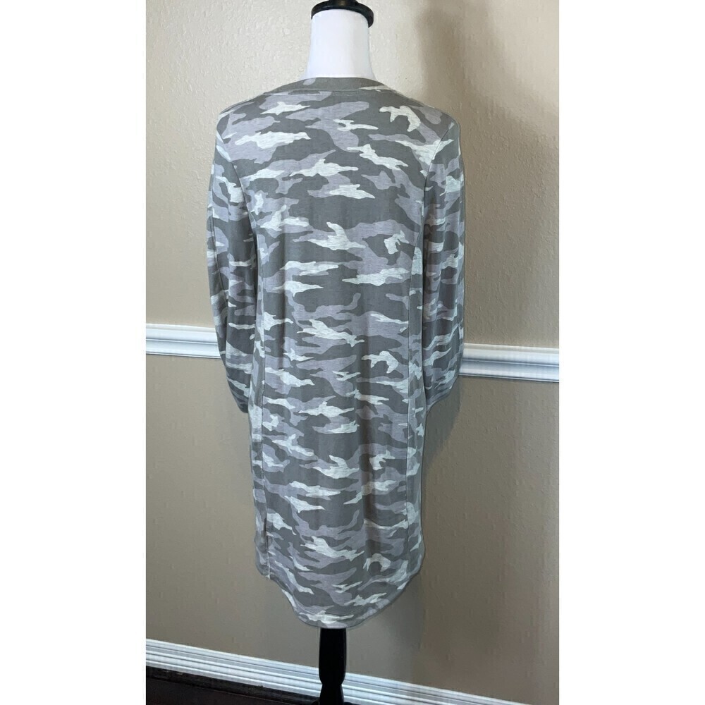 Athleta Women Gray Camo Dress Sz M Long Sleeve Active Sports Carefree Oversize - Picture 5 of 12